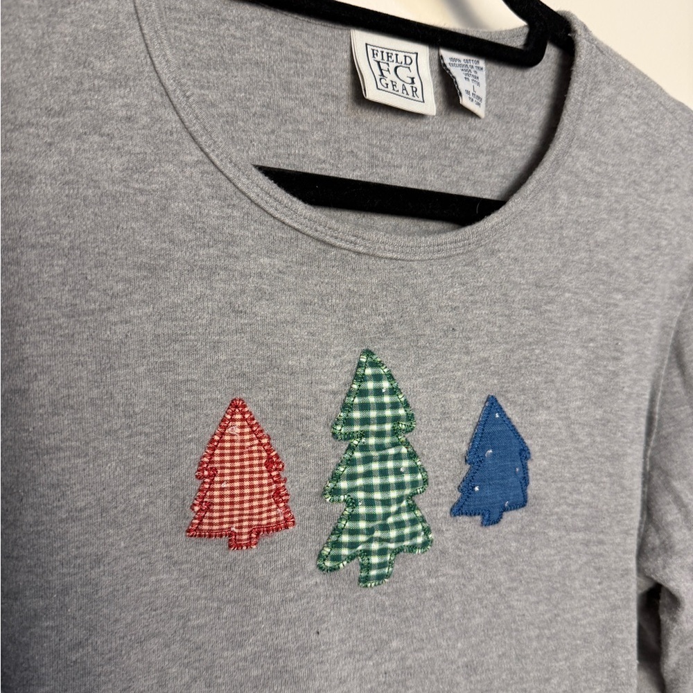 Field Gear vintage christmas tree patchwork 100% cotton runs like a small - Picture 3 of 5